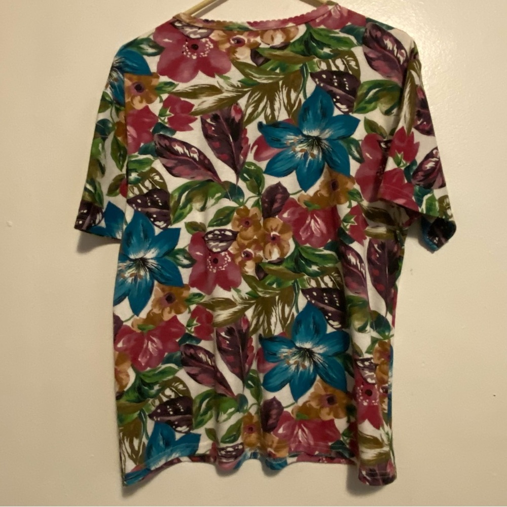 Vintage Top & Skirt Outfit Cristin Stevens Sports Floral Women’s Medium USA - Picture 7 of 15